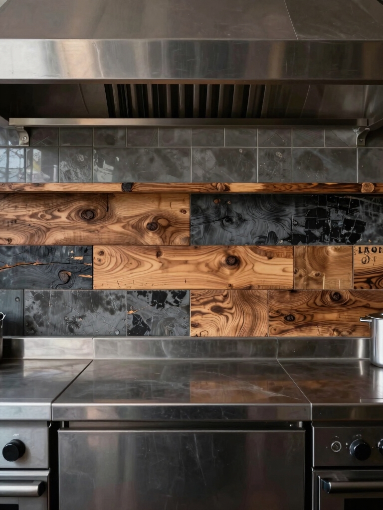warm textured kitchen accents
