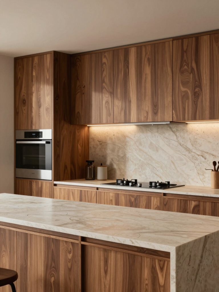 warm timber and stone
