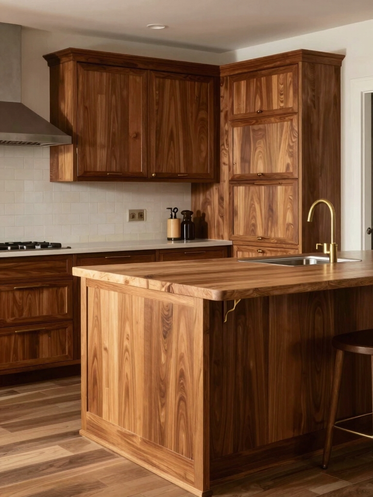 warm timeless wood cabinetry