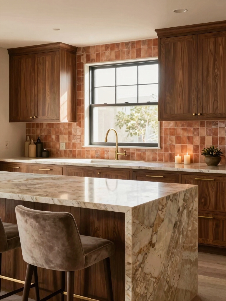 warm wood and stone