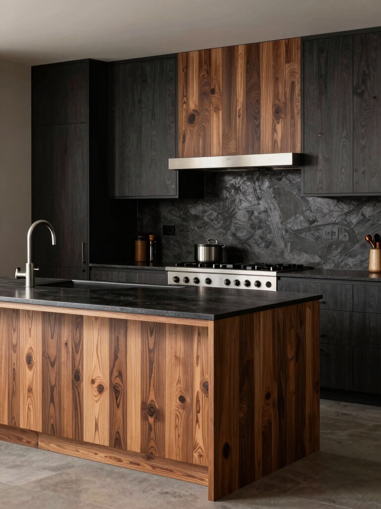 warm wood grains enhance coziness