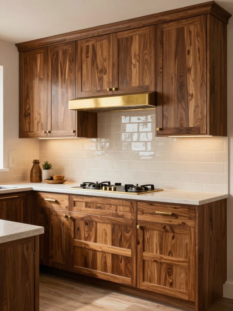 warm wood modern cabinets