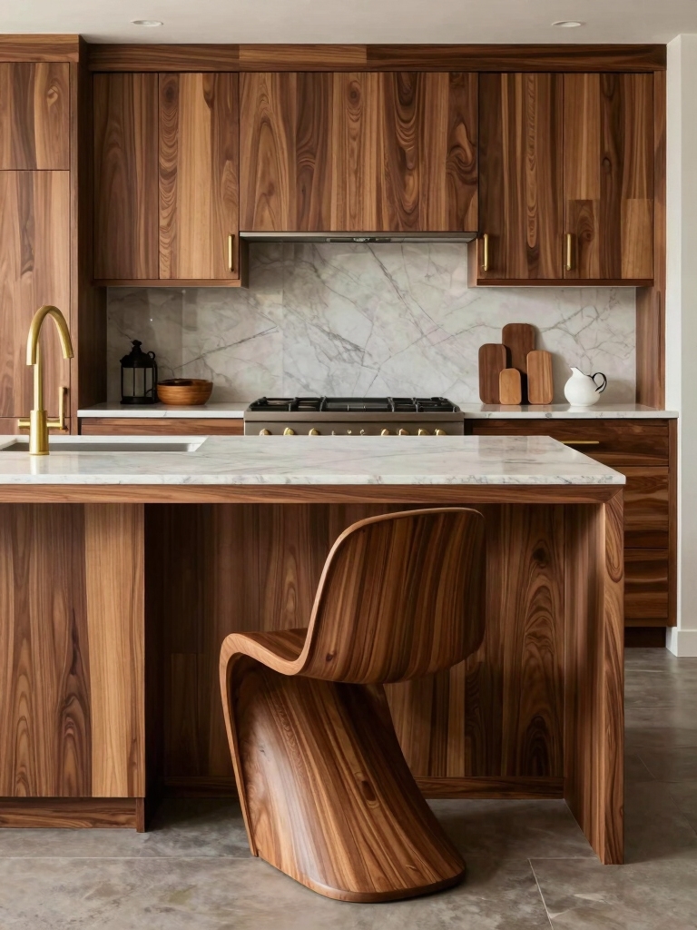 warm woods enhance retro charm