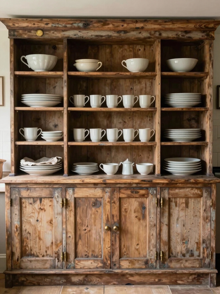 weathered wood kitchen styling