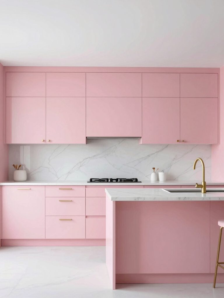 white and pink contrast