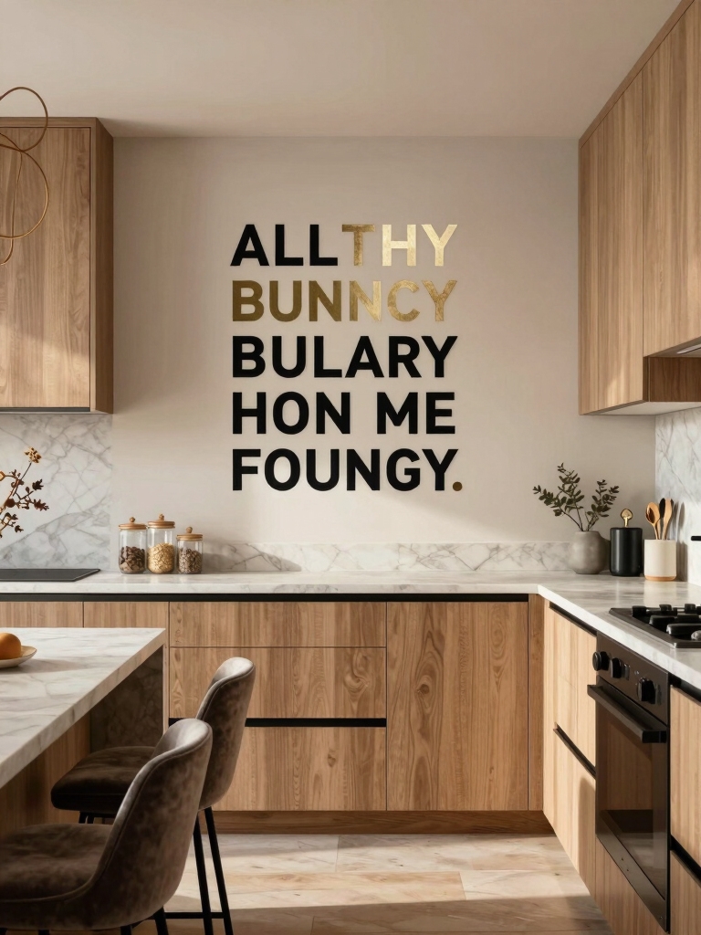 witty typography for kitchens