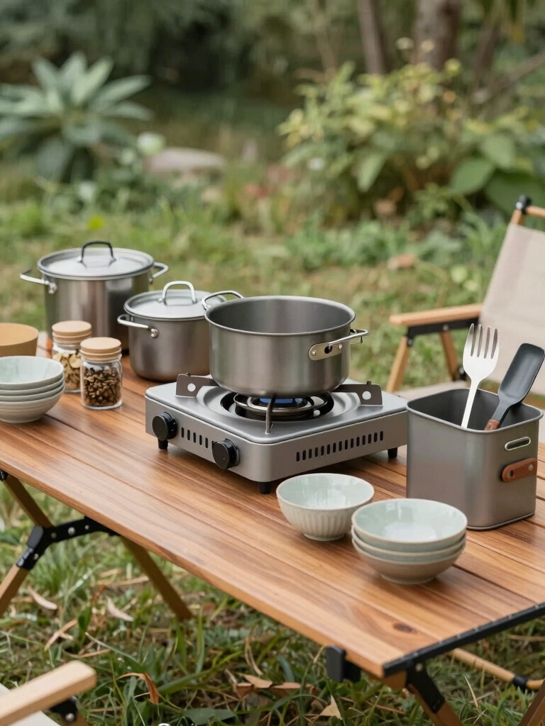 efficient camping kitchen organization